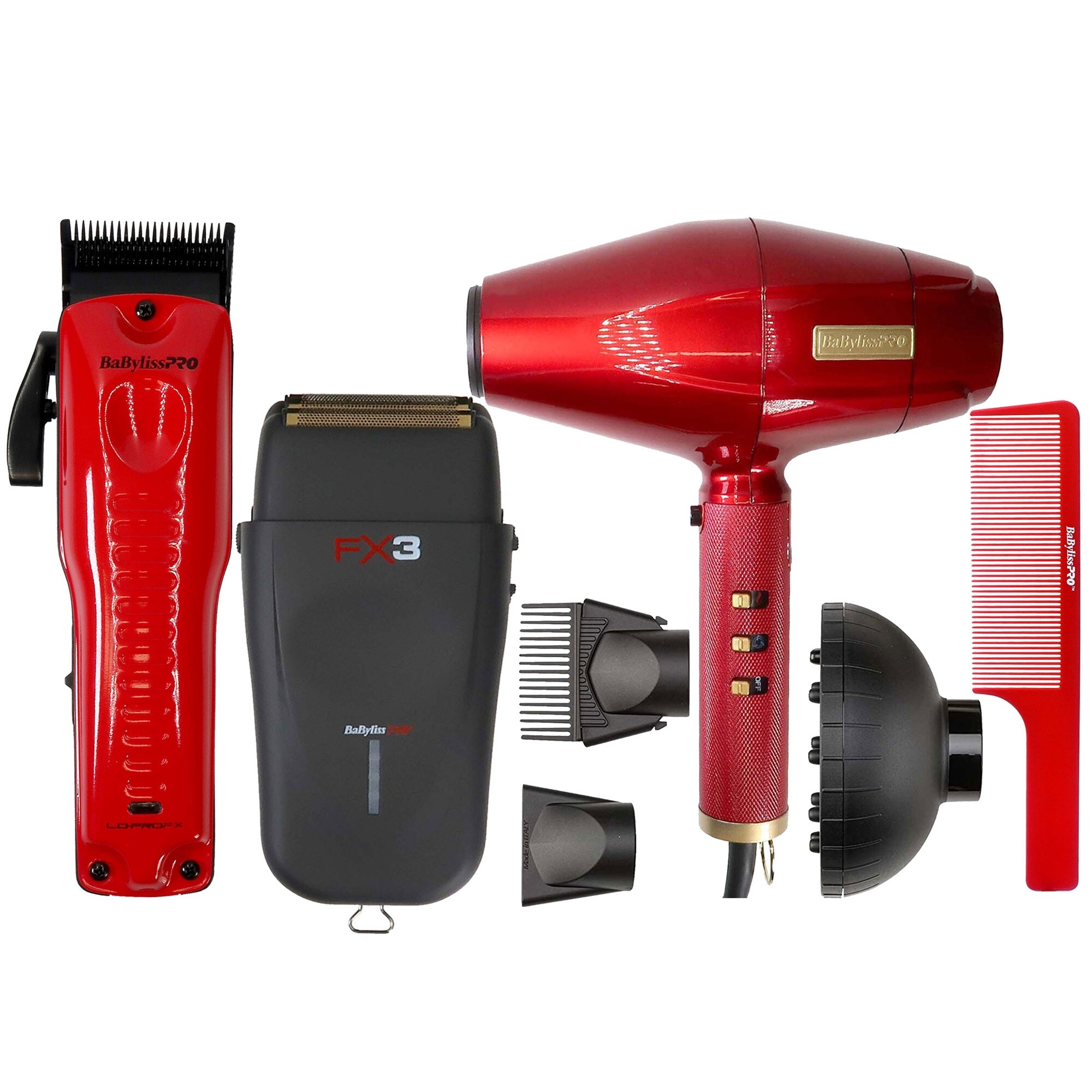 BaByliss Pro Volare Nano Titanium Hair Dryer (Red) BRVOL1 + LO-PRO
